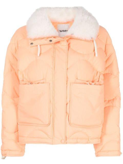 concealed-fastening padded jacket by YVES SALOMON