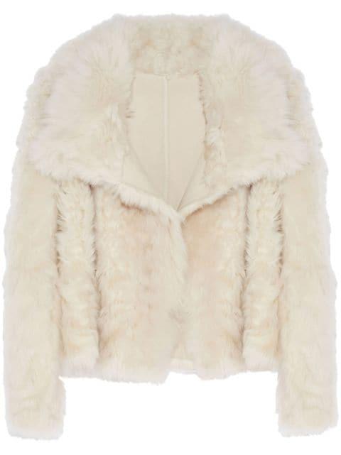 cropped leather jacket by YVES SALOMON
