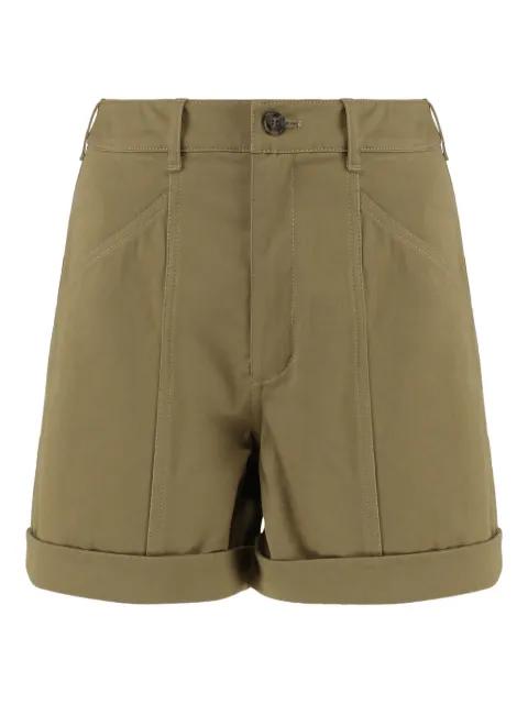 cuffed cotton shorts by YVES SALOMON