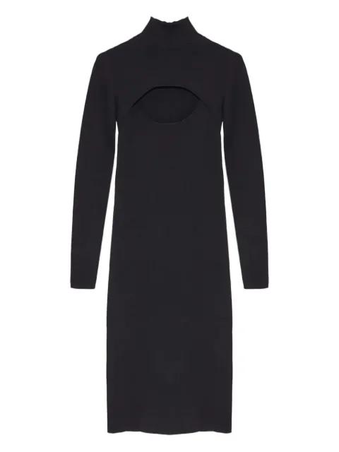 cut-out high-neck midi dress by YVES SALOMON