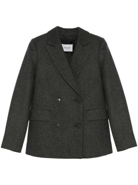 double breasted blazer by YVES SALOMON