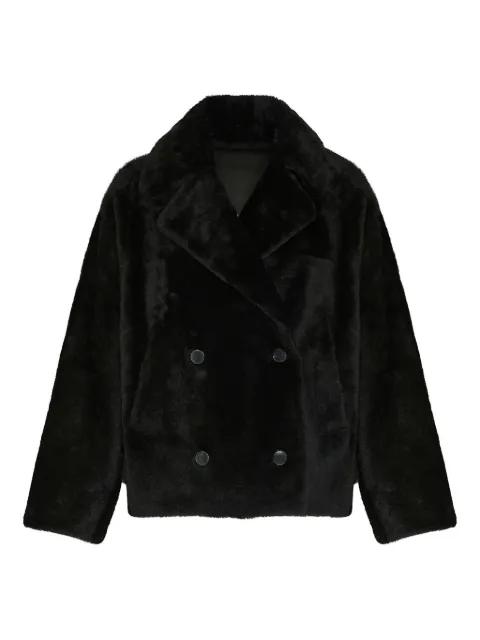 double-breasted shearling jacket by YVES SALOMON