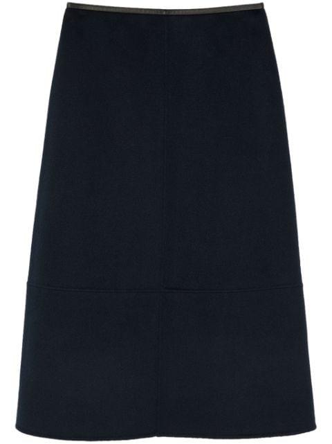 double-sided midi skirt by YVES SALOMON