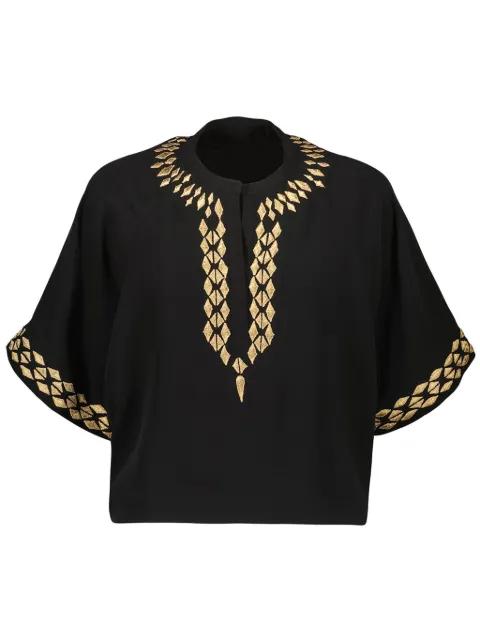 embroidered silk blouse by YVES SALOMON