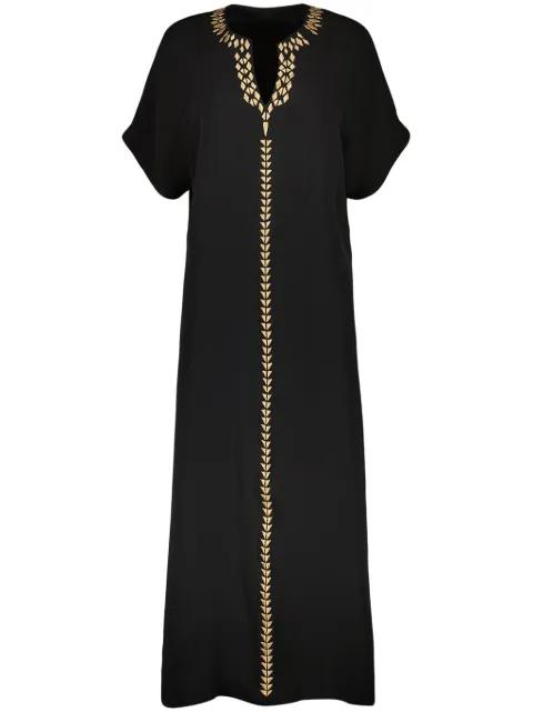 embroidered silk dress by YVES SALOMON