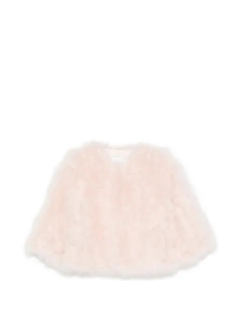 feather crooped jacket by YVES SALOMON