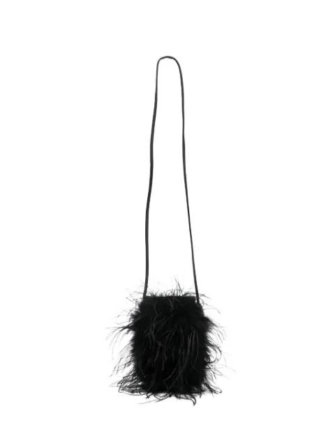 feather satchel bag by YVES SALOMON