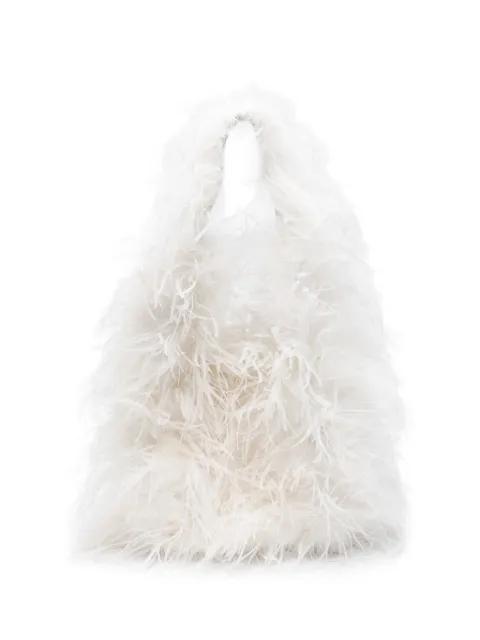 feather shoulder bag by YVES SALOMON