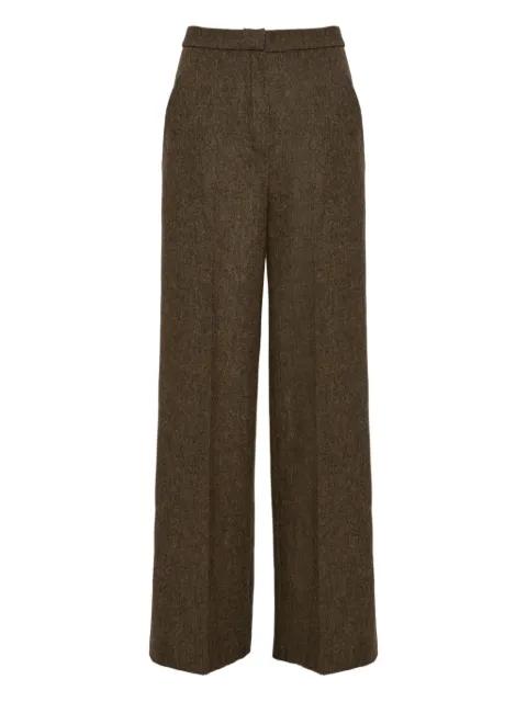 flannel tailored trousers by YVES SALOMON