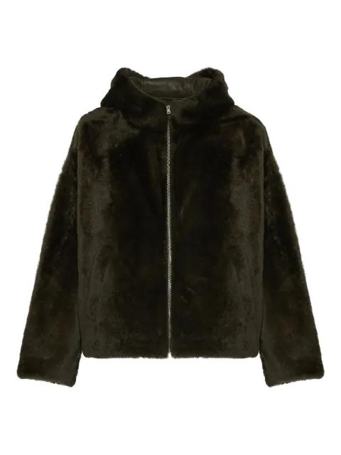 hoodied shearling jacket by YVES SALOMON