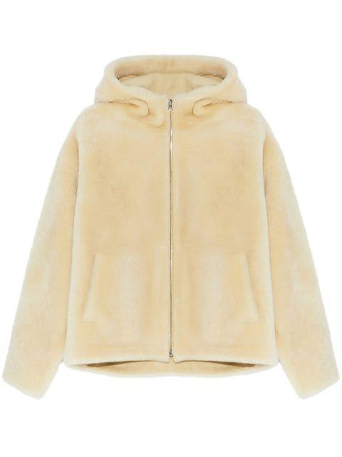 hoodied shearling jacket by YVES SALOMON