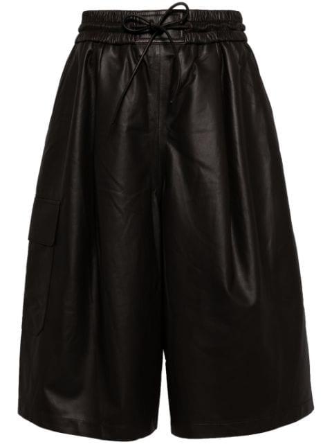 knee-length leather shorts by YVES SALOMON