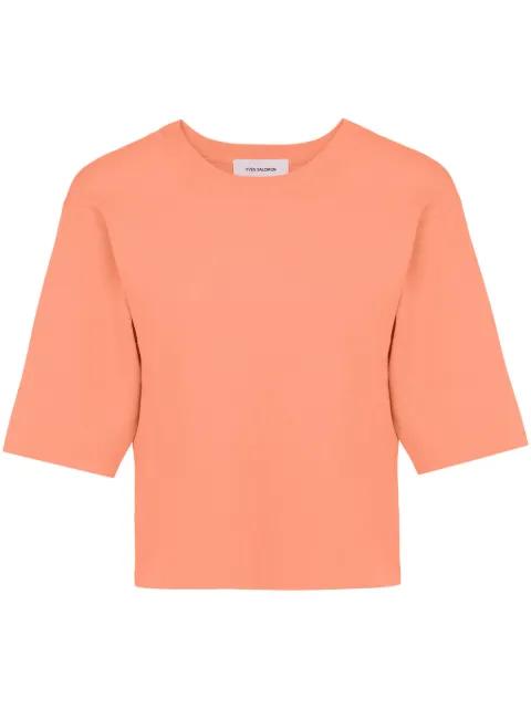 knitted cropped T-shirt by YVES SALOMON