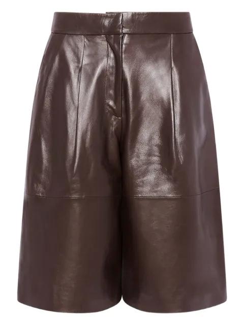 lamb-leather bermuda shorts by YVES SALOMON