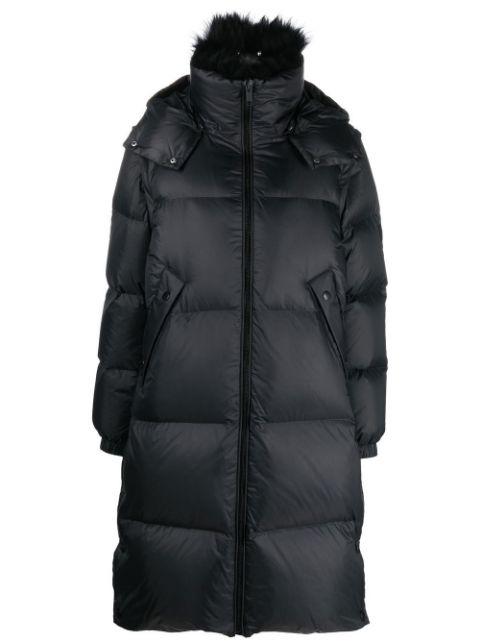 lambswool collar down coat by YVES SALOMON