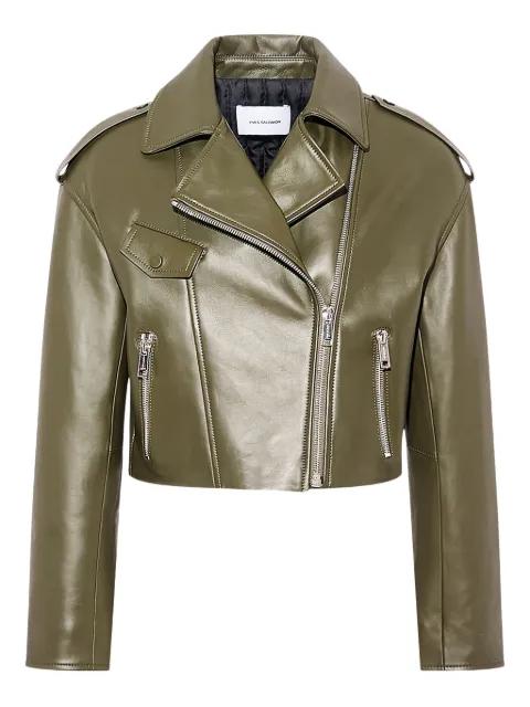 leather biker jacket by YVES SALOMON