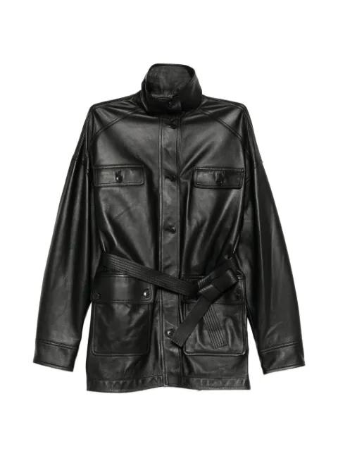 leather safari jacket by YVES SALOMON