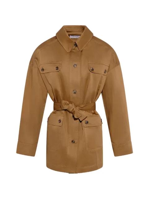 linen shirt jacket by YVES SALOMON