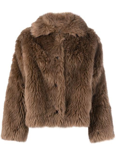 long-haired button-down jacket by YVES SALOMON