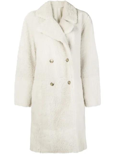 oversized shearling coat by YVES SALOMON