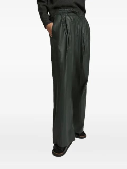 pleated cargo trousers by YVES SALOMON