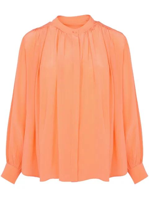 pleated silk shirt by YVES SALOMON