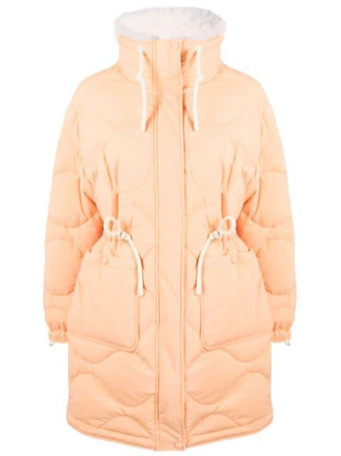 quilted drawstring-waist coat by YVES SALOMON