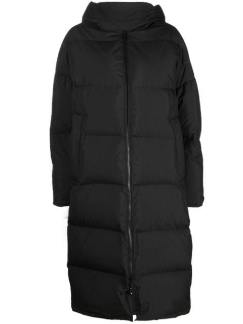 reversible hoodied down parka by YVES SALOMON