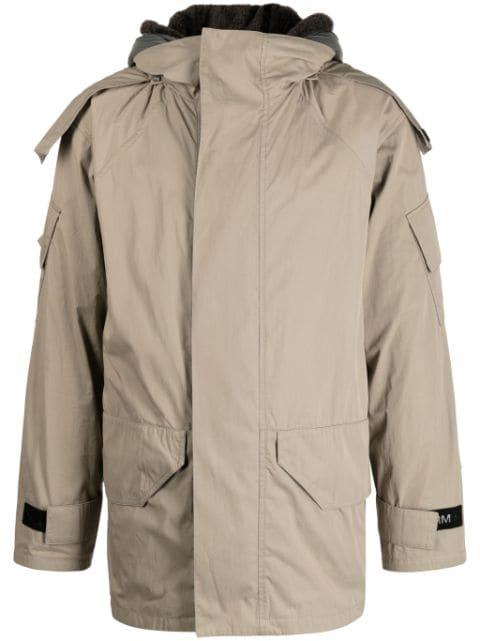 reversible hoodied parka by YVES SALOMON