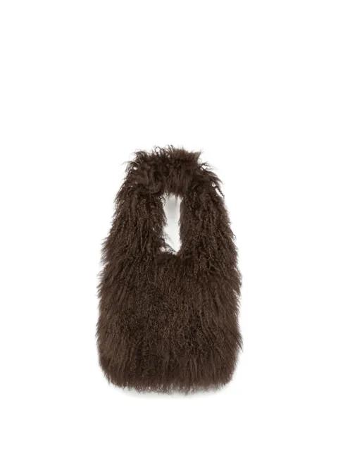 shearling shoulder bag by YVES SALOMON