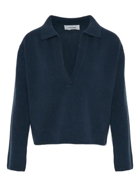 shirt collar sweater by YVES SALOMON