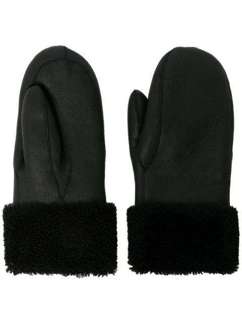 short lambskin mittens by YVES SALOMON