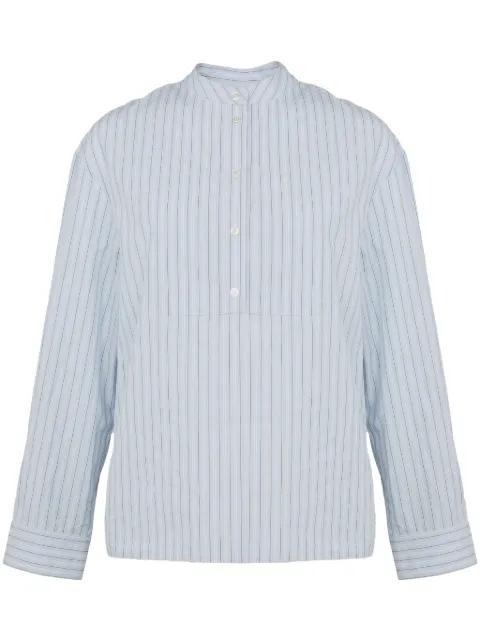 striped cotton poplin blouse by YVES SALOMON