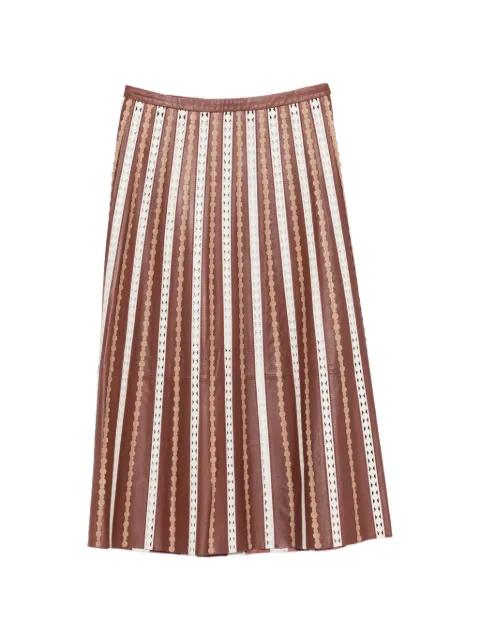 striped midi skirt by YVES SALOMON