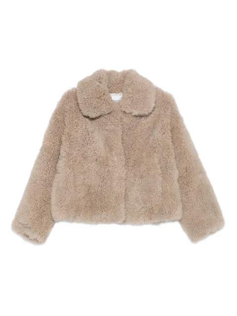 teddy-collared jacket by YVES SALOMON