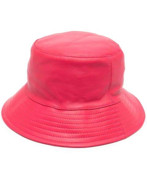 tonal-stitching bucket hat by YVES SALOMON
