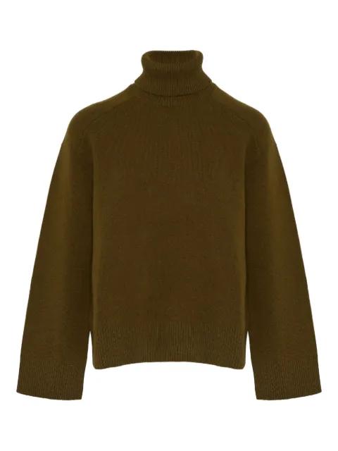 turtleneck wide-cuff sweater by YVES SALOMON