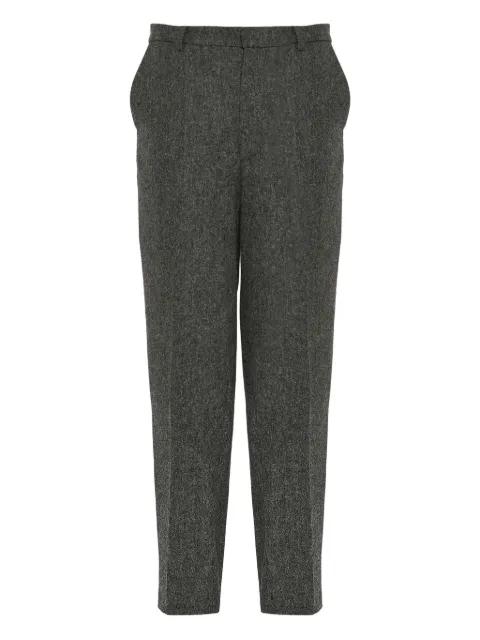 tweed straight-leg trousers by YVES SALOMON