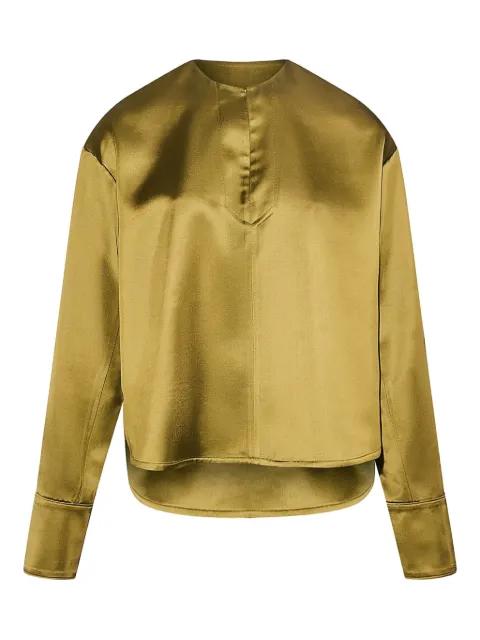 wool blend blouse by YVES SALOMON