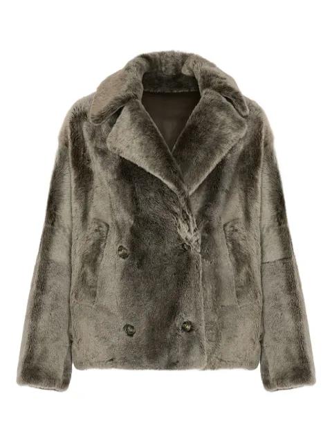 wool double-breasted coat by YVES SALOMON