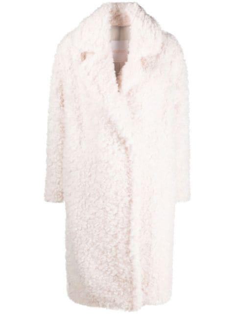 woven wool maxi coat by YVES SALOMON