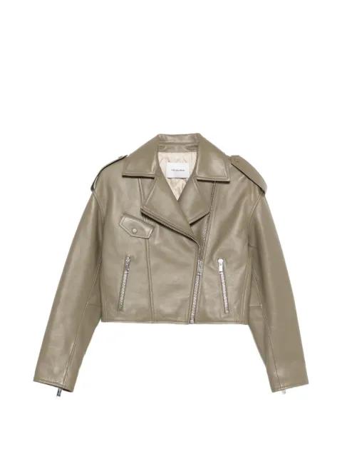 zip-fastening lambskin jacket by YVES SALOMON