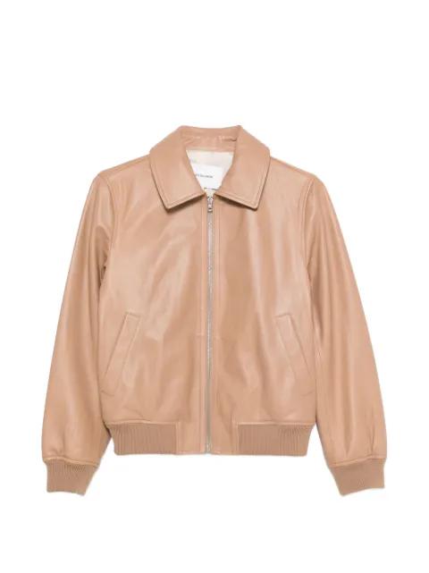 zip-up lambskin jacket by YVES SALOMON