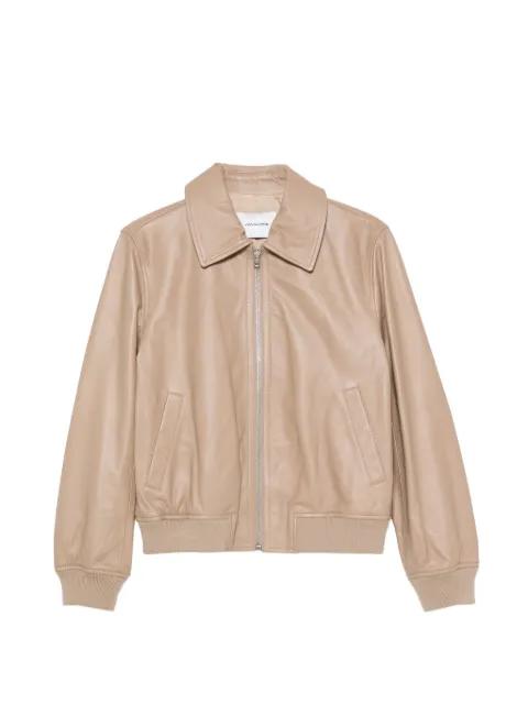 zip-up leather jacket by YVES SALOMON