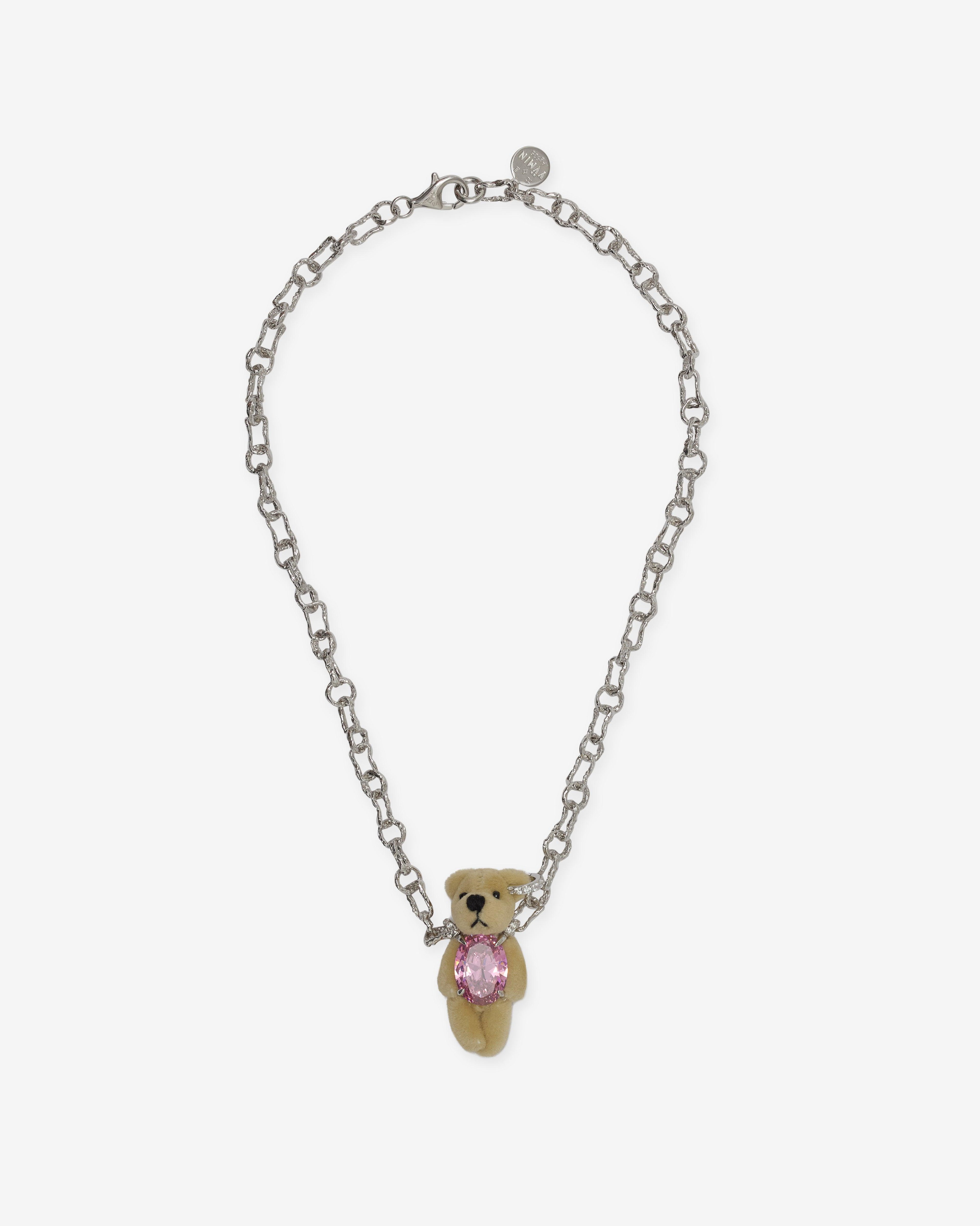 Yvmin - Zircon Furry Bear Chain Necklace - (Pink) by YVMIN