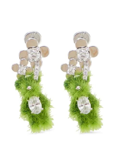 flower silver earrings by YVMIN