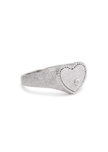 Baby Chevaliere glittered pinky ring by YVONNE LEON PARIS