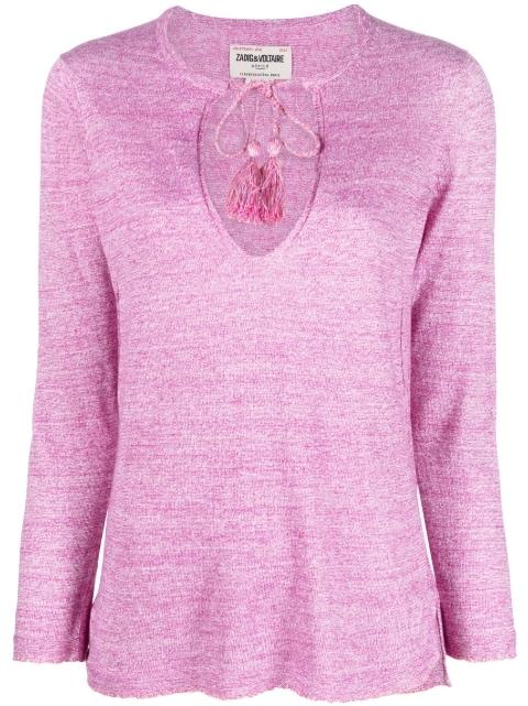 Amber mélange-effect knitted top by ZADIG&VOLTAIRE