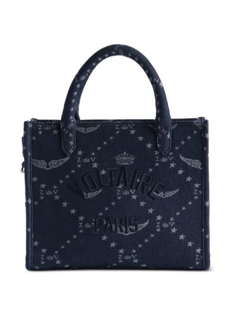Angel monogram denim tote bag by ZADIG&VOLTAIRE