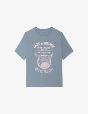 Berry Graphic-Print Short-Sleeve Cotton T-Shirt by ZADIG&VOLTAIRE